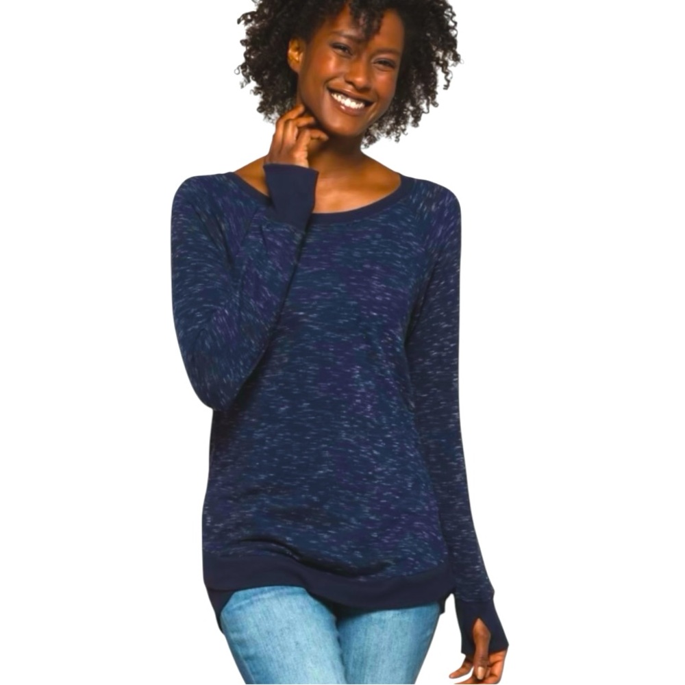Threads 4 Thought Heathered Blue Tunic Top Size M, Women’s, Long Sleeve